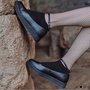TUK Black Platform Loafers